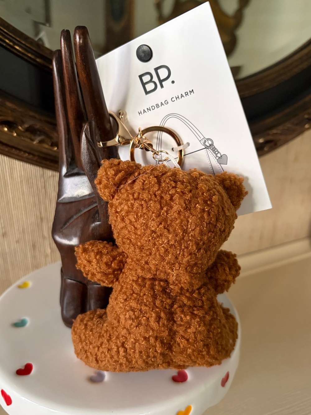 Brass Plum Bear Bag Charm Nwt - Picture 2 of 4